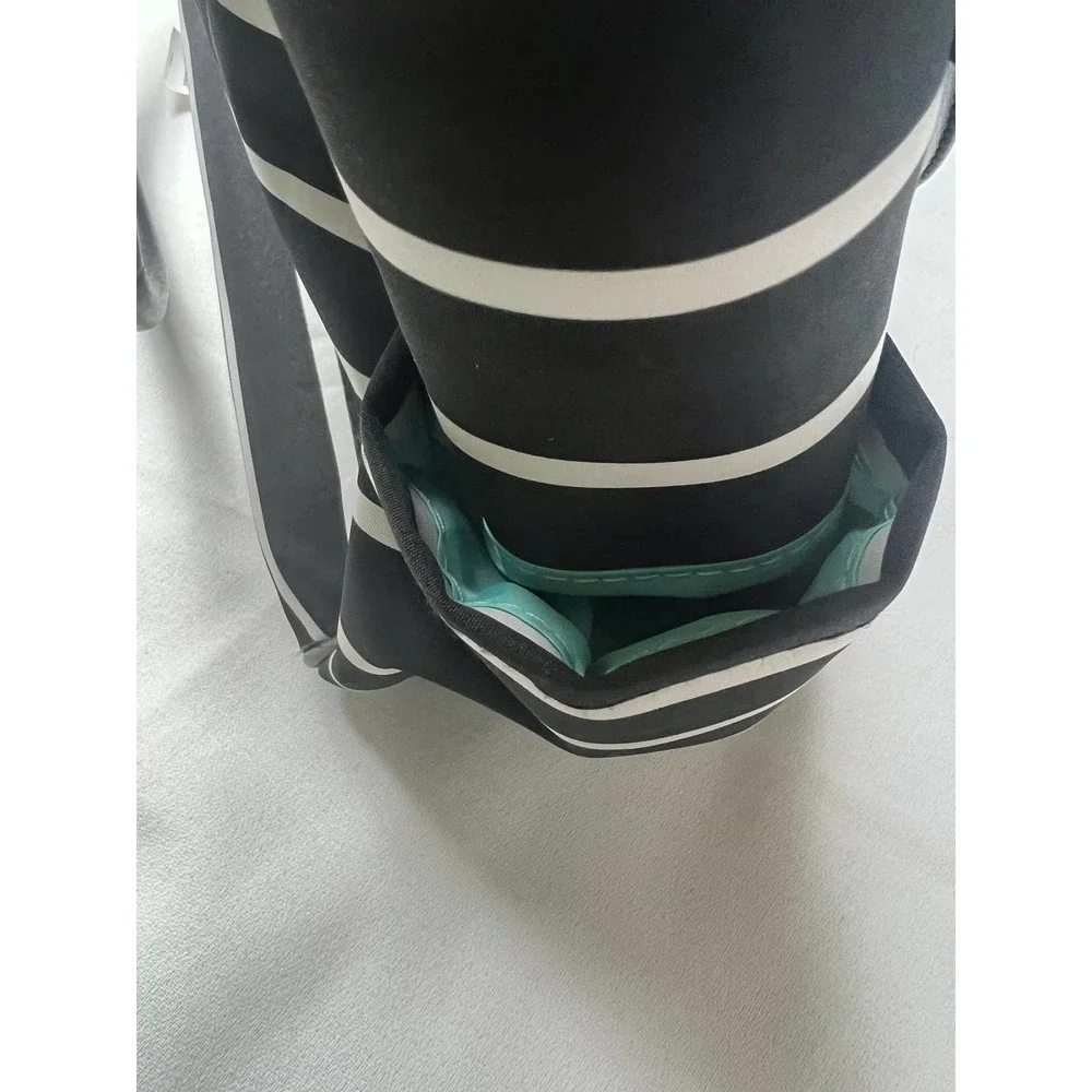 Carter's Black And White Stripe Diaper Bag